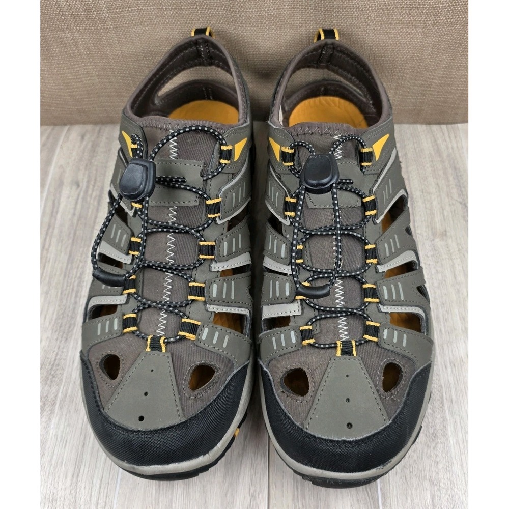 Eddie Bauer Eastport Mens Size 11M Closed Toe Water Shoes Sandals Brown Orange
